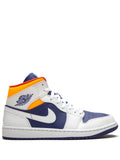 Air Jordan 1 Mid Royal Blue/Laser Orange Sneakers