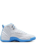 Air Jordan 12 Melo - White/University Blue/Metallic Silver Sneakers