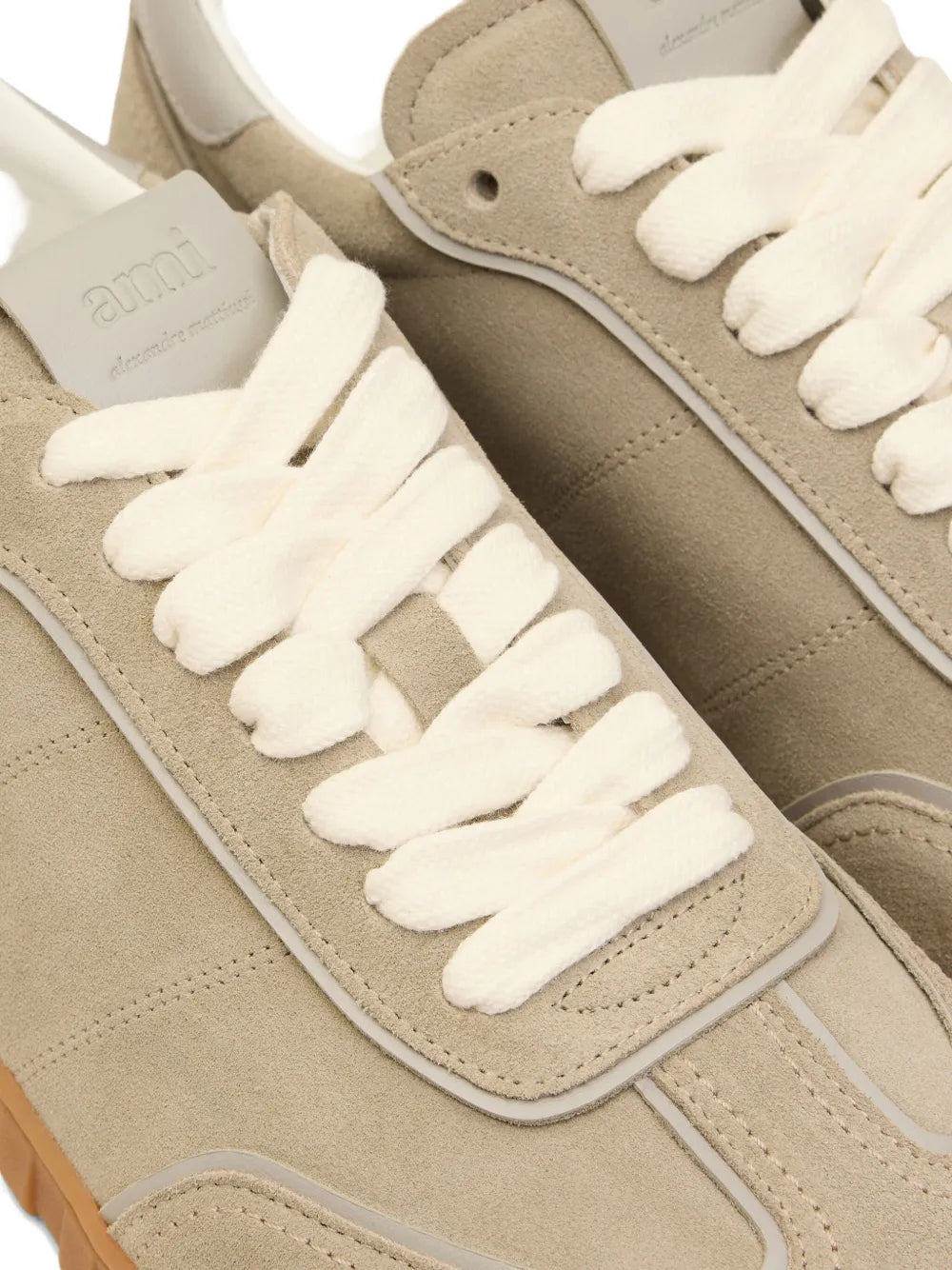 Ami Paris Step Leather Low-Top Sneakers