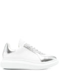 Alexander Mcqueen Oversized Metallic-Panel Leather Sneakers